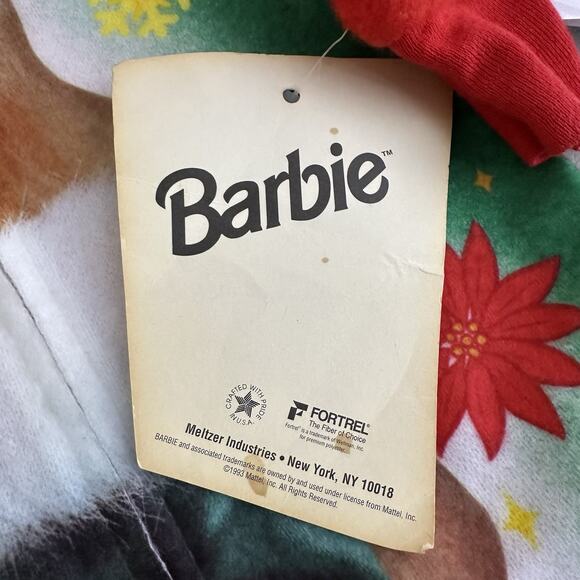 Barbie Toddler Girls VINTAGE 1993 Holiday Pajama Zip up Sleeper Size 2 New w Tag - Picture 5 of 9